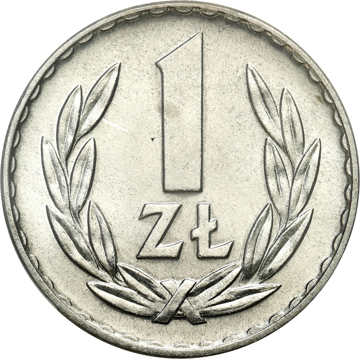 PRL. 1 złoty 1967 aluminium - RZADKI ROCZNIK, PCGS MS67 (MAX)